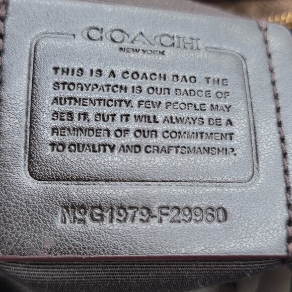 Coach Signature Crossbody Bag Brown Canvas Leather Trim F29960 - Picture 14 of 15